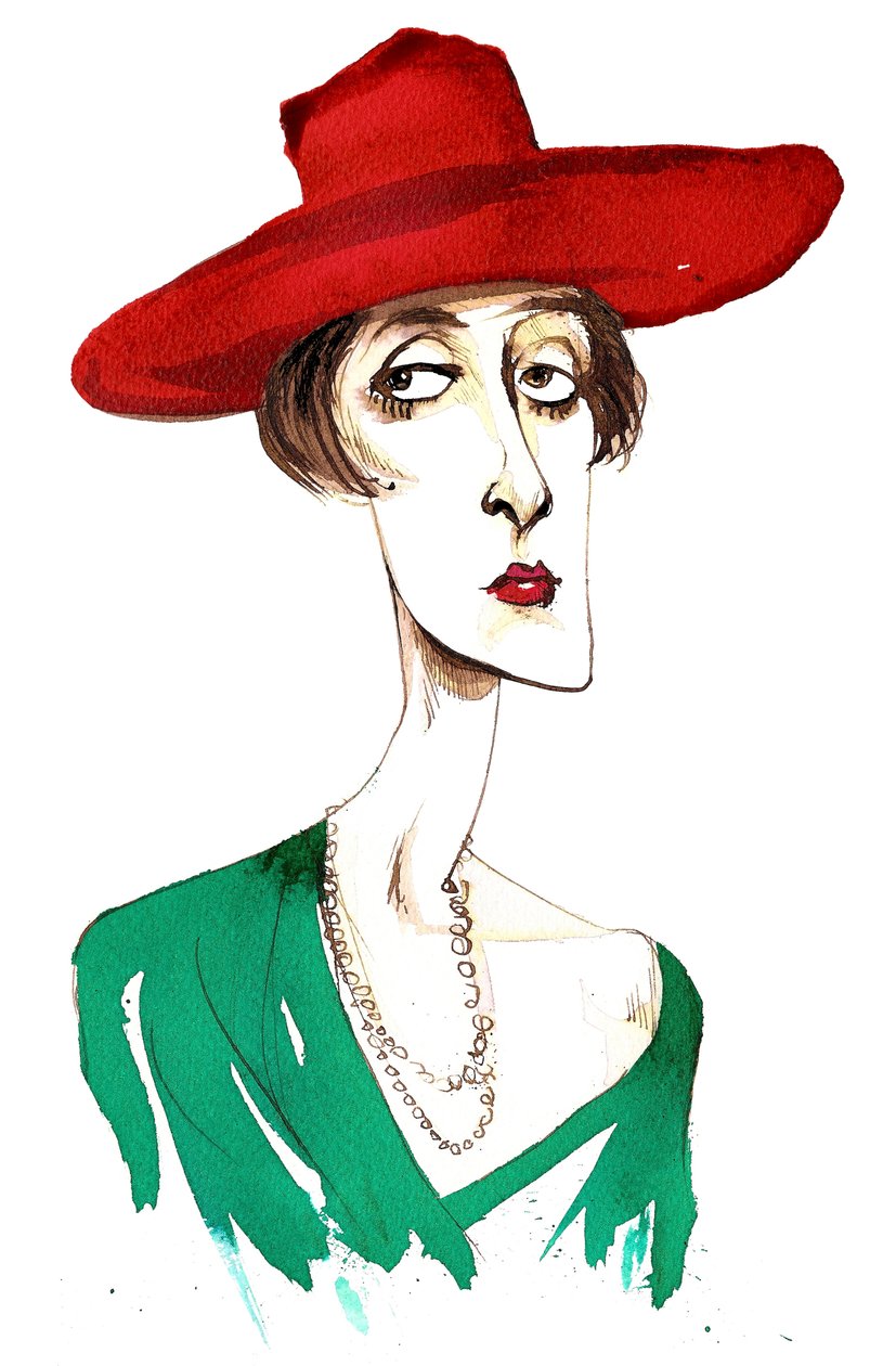 Victoria Mary Vita Sackville-West, poeta y novelista inglesa (1892-1962); caricatura de Neale Osborne