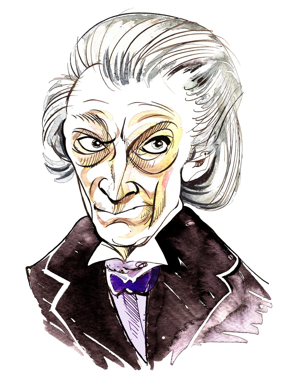 William Hartnell como Doctor Who en la serie de televisión de la BBC del mismo nombre de Neale Osborne