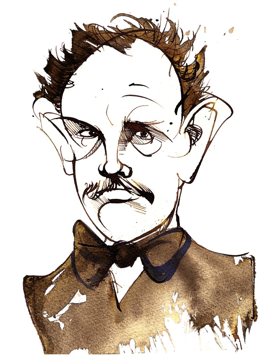 Richard Strauss, compositor y director alemán (1864-1949); caricatura de Neale Osborne