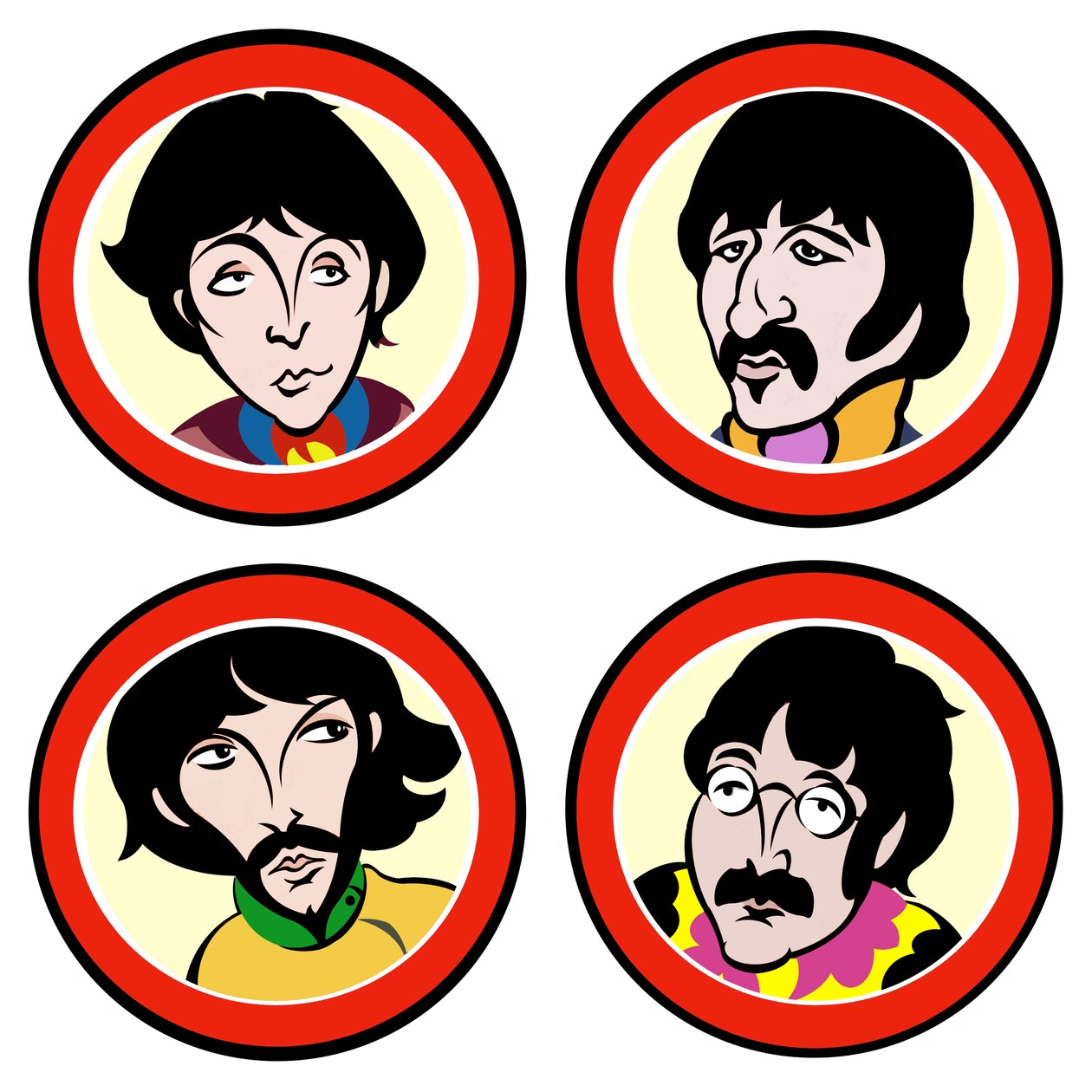 The Beatles, 2004 (tinta, revisión digital 2023) de Neale Osborne