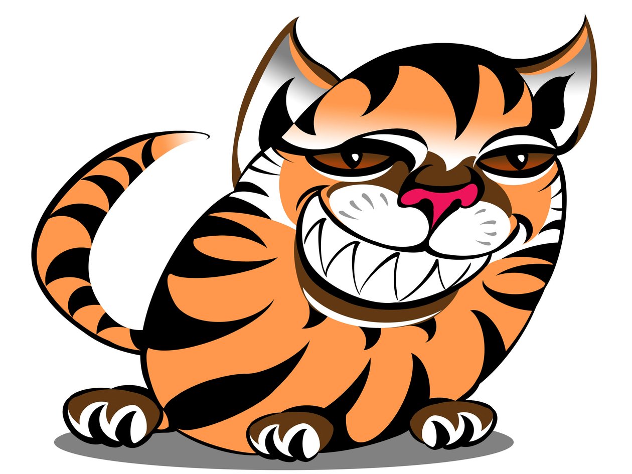 Gato Tigre - dibujo animado de Neale Osborne