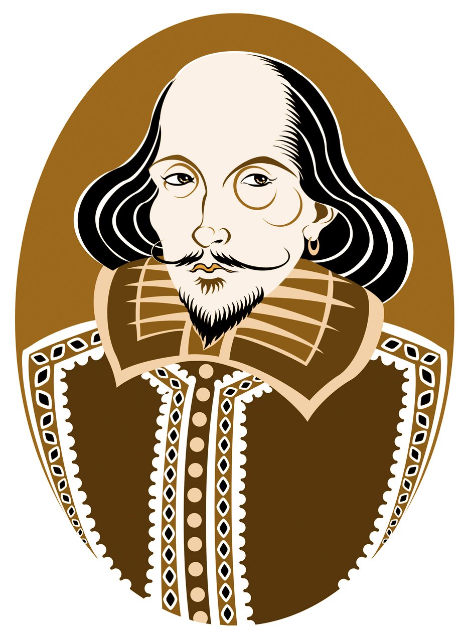 William Shakespeare, poeta y dramaturgo inglés bautizado el 26 de abril de 1564 - 23 de abril de 1616 de Neale Osborne