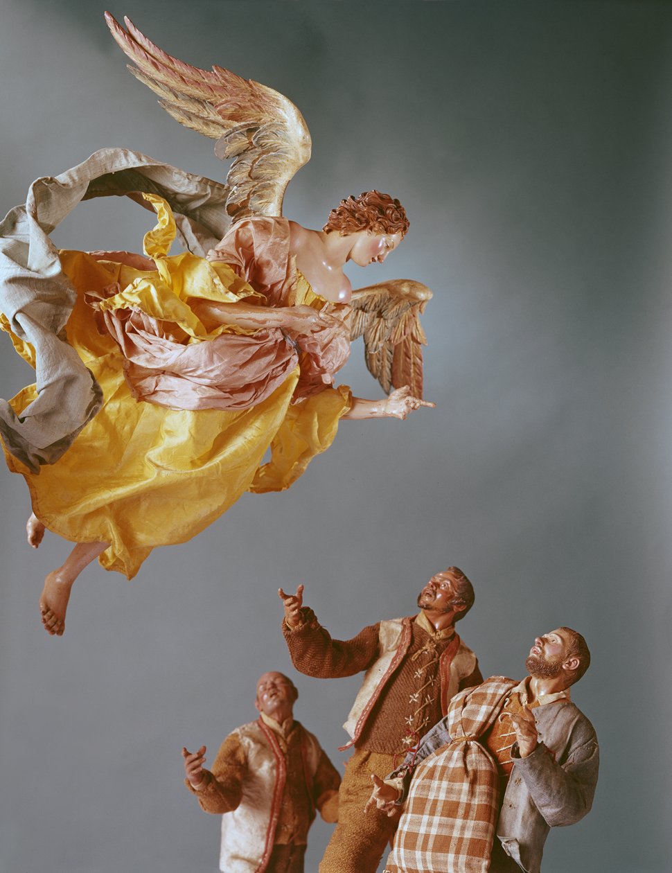 Ángel y Pastores, del Pesebre y Árbol de Navidad de Neapolitan School