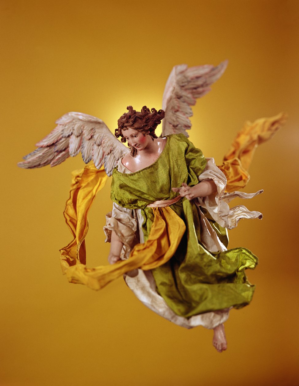 Ángel, del pesebre y árbol de Navidad de Neapolitan School