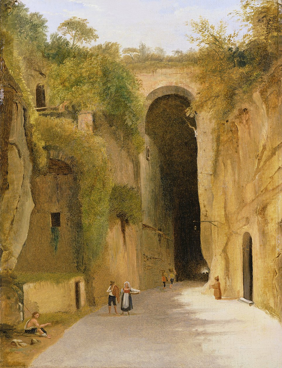 La Crypta Napoletana, debajo de la colina Posillipo, Nápoles, c.1840 de Neapolitan School