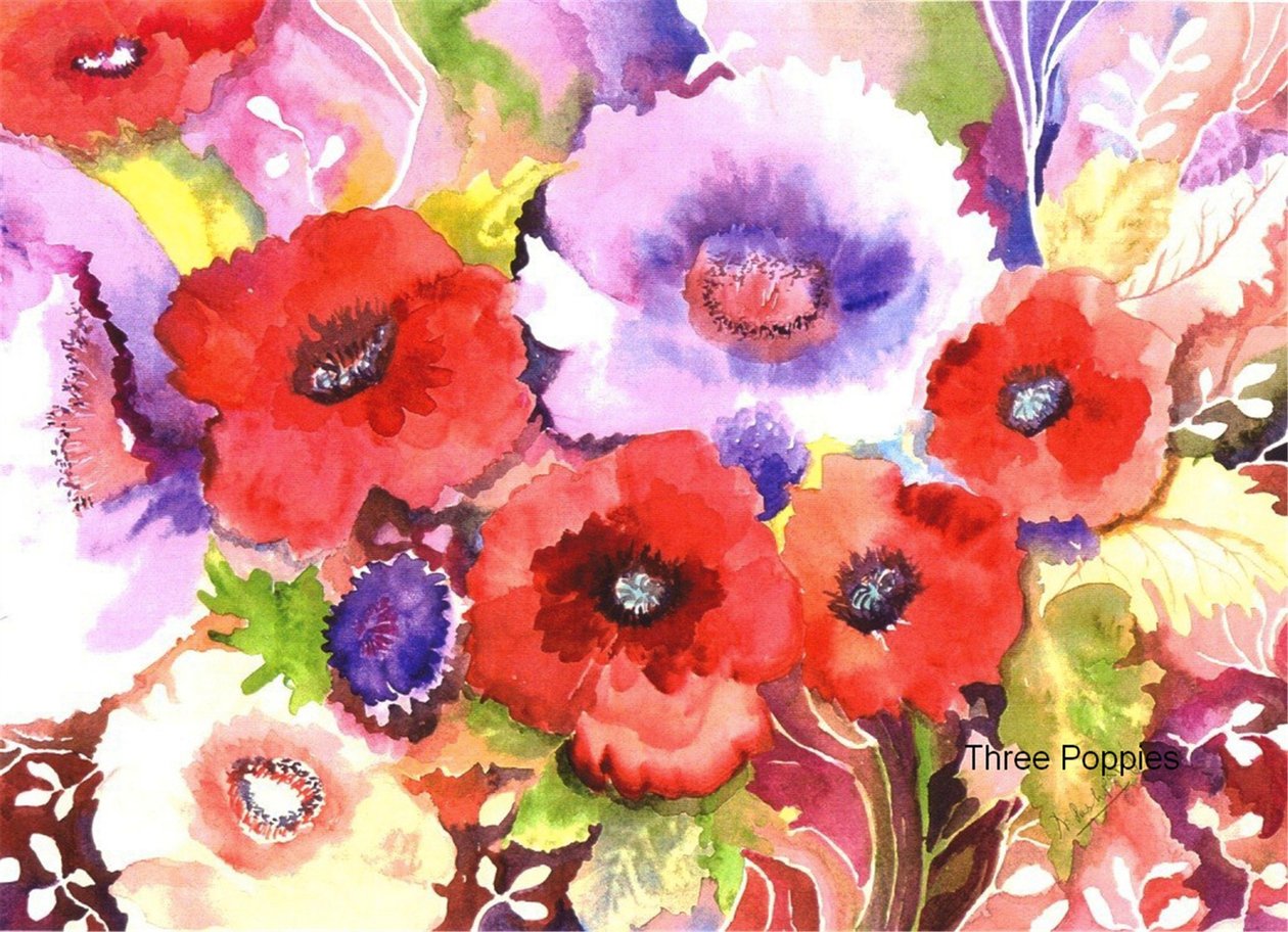 Tres amapolas de Neela Pushparaj
