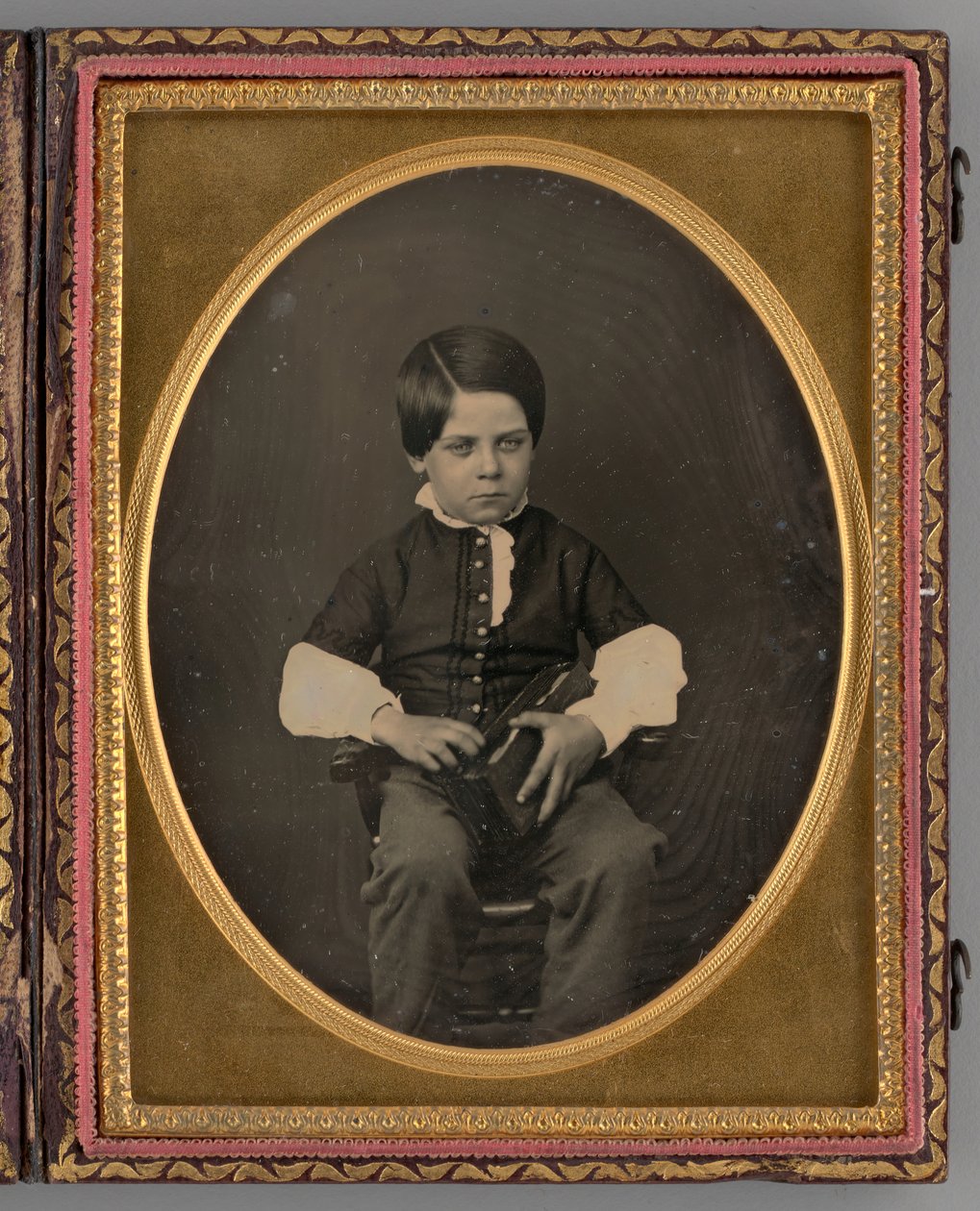 Retrato sin título de un niño sentado, 1853 de Nelson