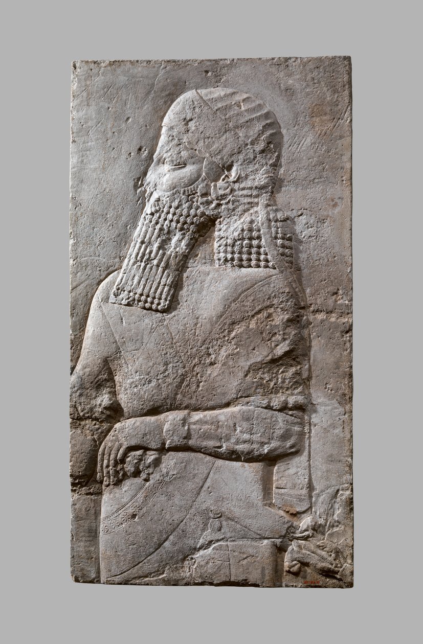 príncipe heredero asirio, c.704-681 a.C. (yeso) de Neo Assyrian