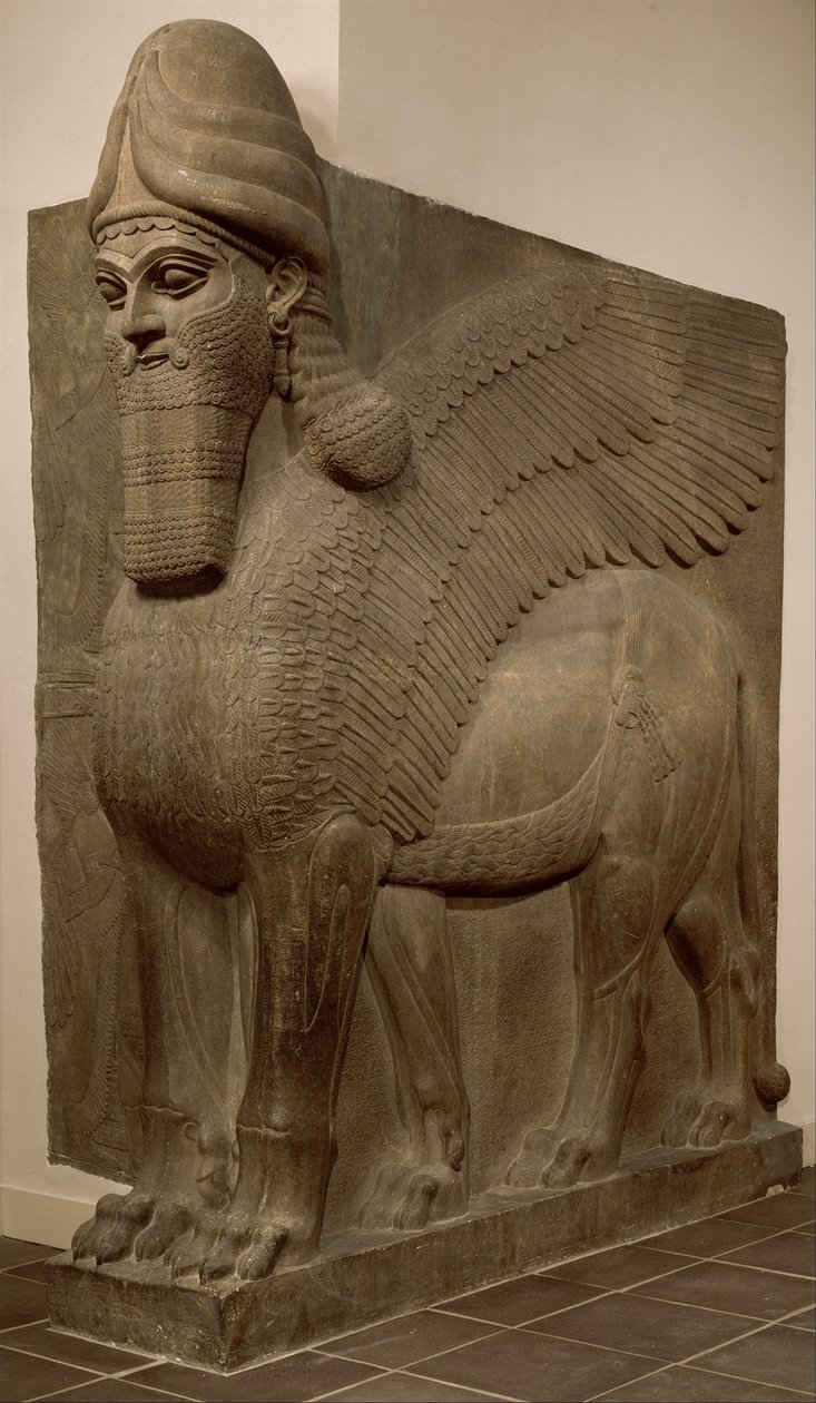 León alado con cabeza humana (lamassu), c.883-859 a.C. de Neo Assyrian