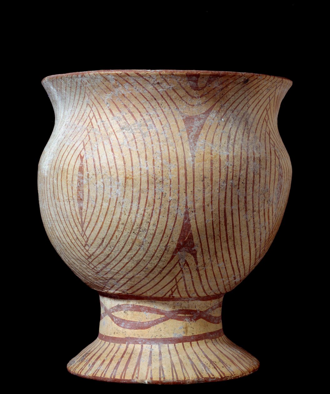 Era neolítica: jarrón de cerámica de Neolithic Neolithic