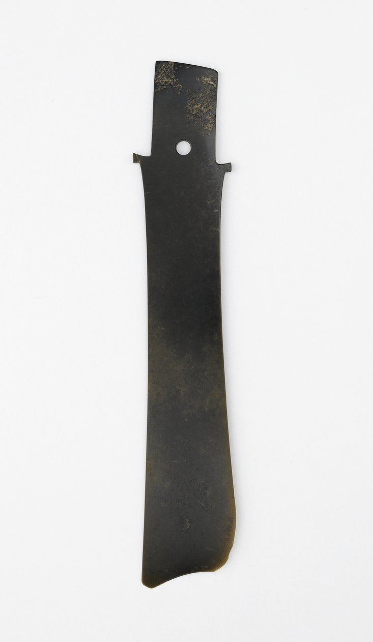 Cincel bifurcado (zhang), cultura Qijia, c.2500-2000 a.C. de Neolithic Period Chinese School