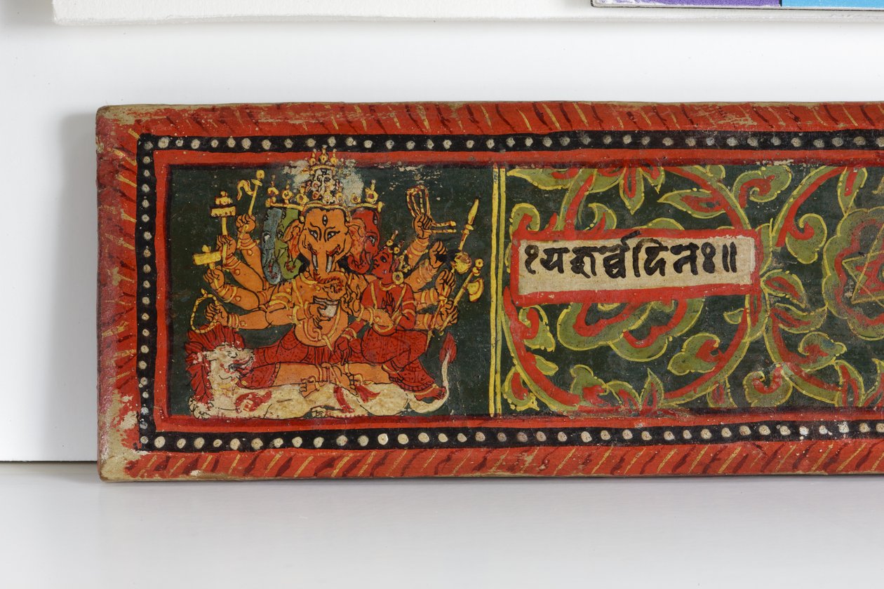 (detalle) de una cubierta de manuscrito Devimahatmya de Nepalese School