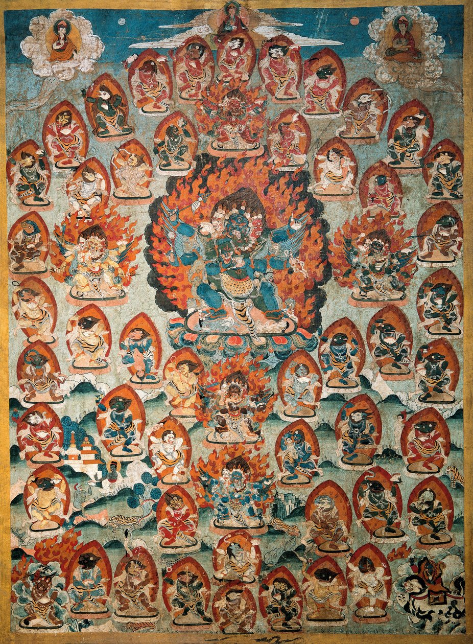 Vista del paraíso, visiones de Bard, Nepal de Nepalese School