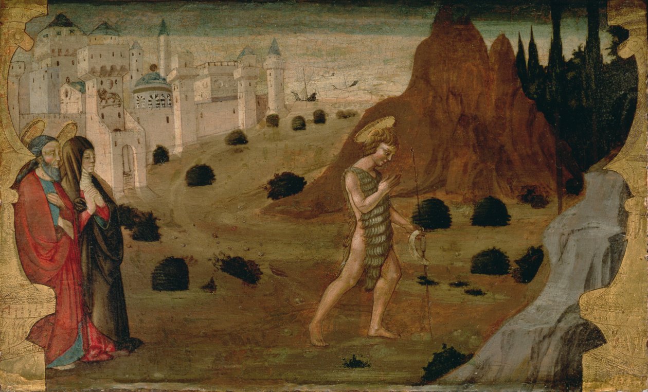San Juan Bautista partiendo al desierto de Neri di Bicci