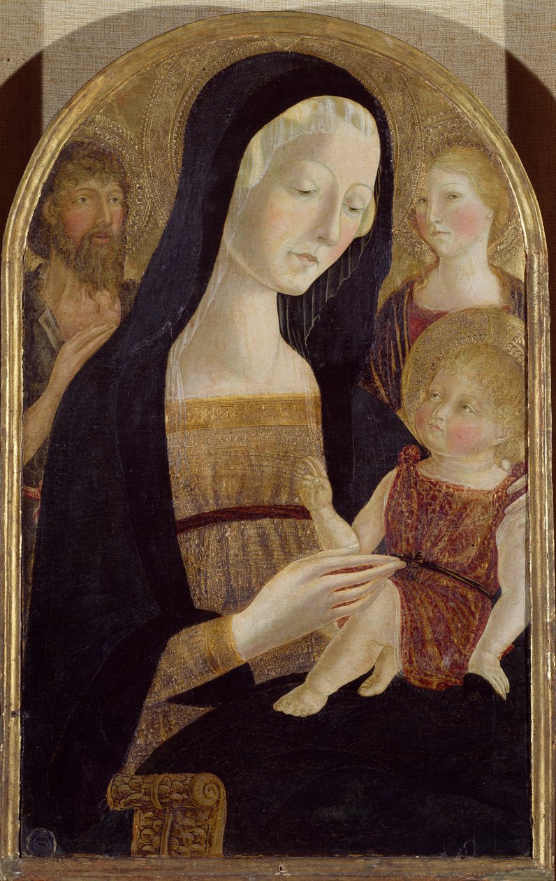 Virgen con el Niño y los santos Juan Bautista y María Magdalena, obra de Neroccio de Bartolomeo de