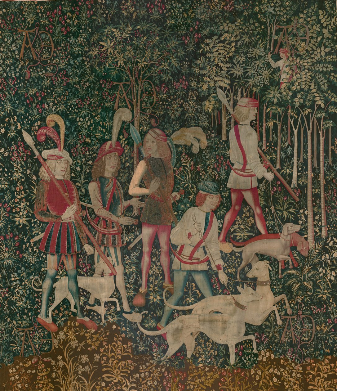 Los cazadores entran en el bosque, c.1500 de Netherlandish School