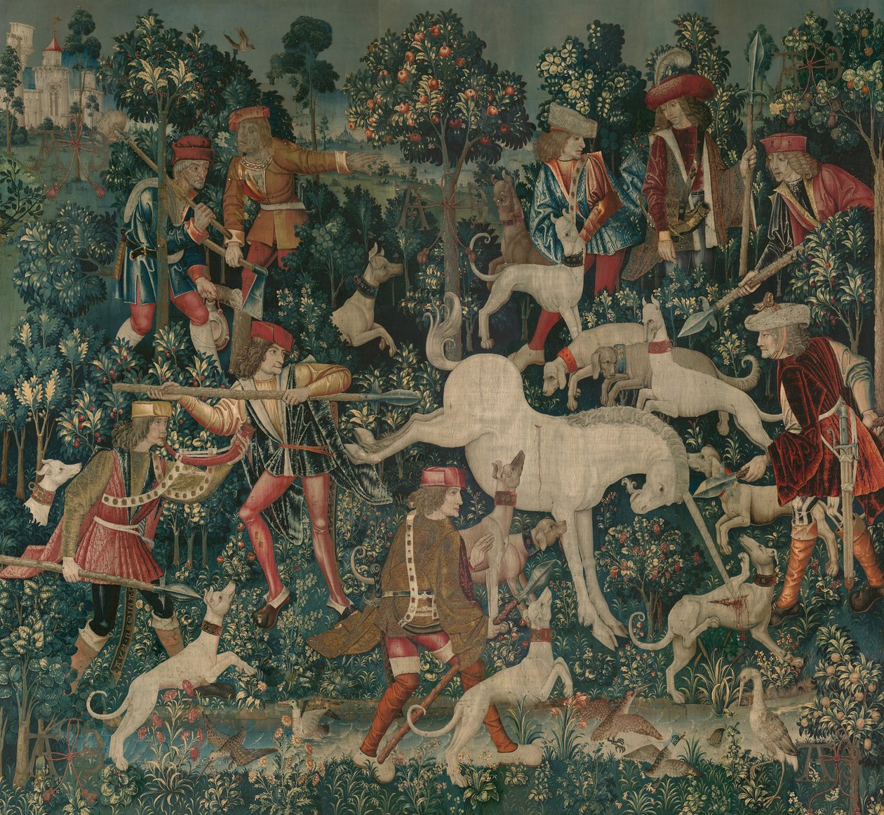 El unicornio se defiende, c.1500 de Netherlandish School
