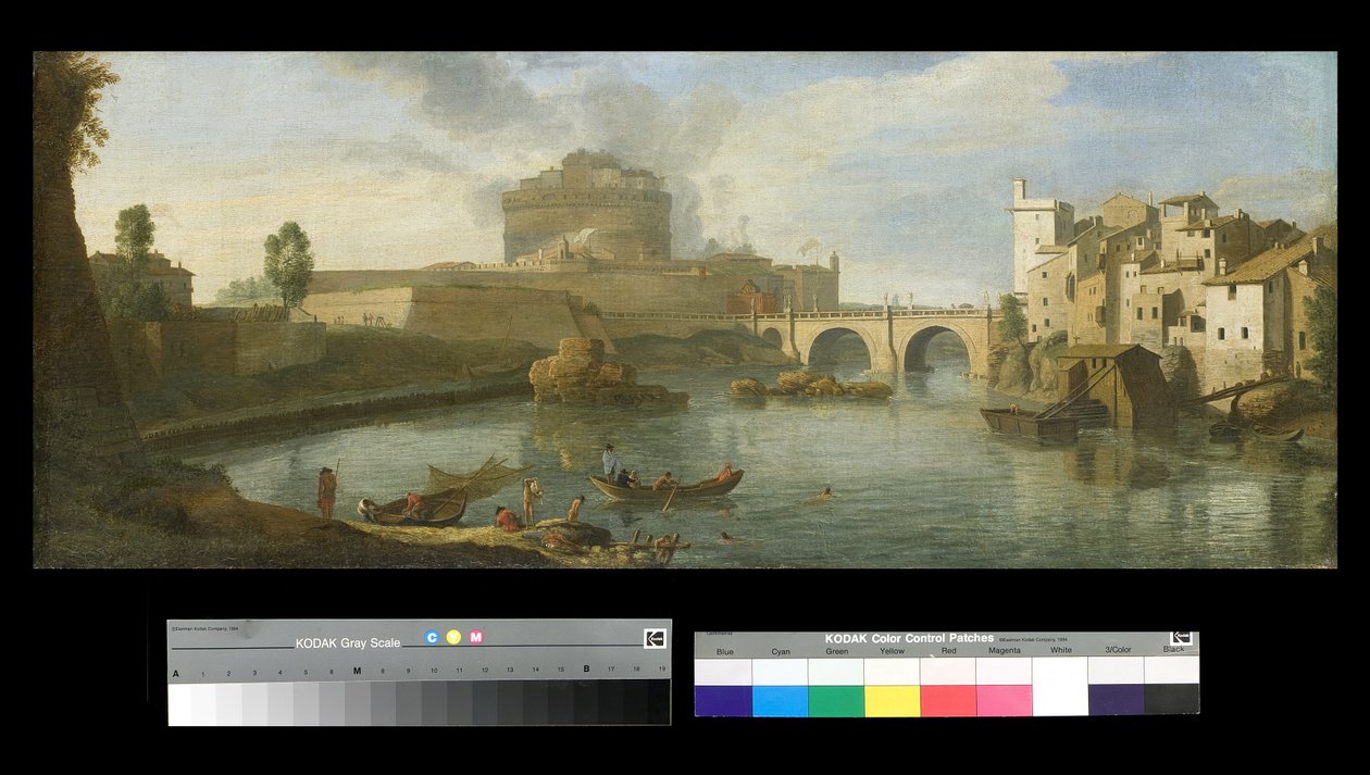 Vista del Castel Sant"Angelo, 1700-15 de Netherlandish School