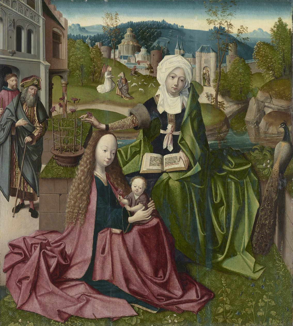 Virgen y el Niño con Santa Ana, c.1495 de Netherlandish School