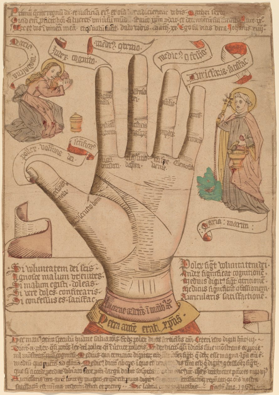 La Mano como el Espejo de la Salvación de Netherlandish 15th Century