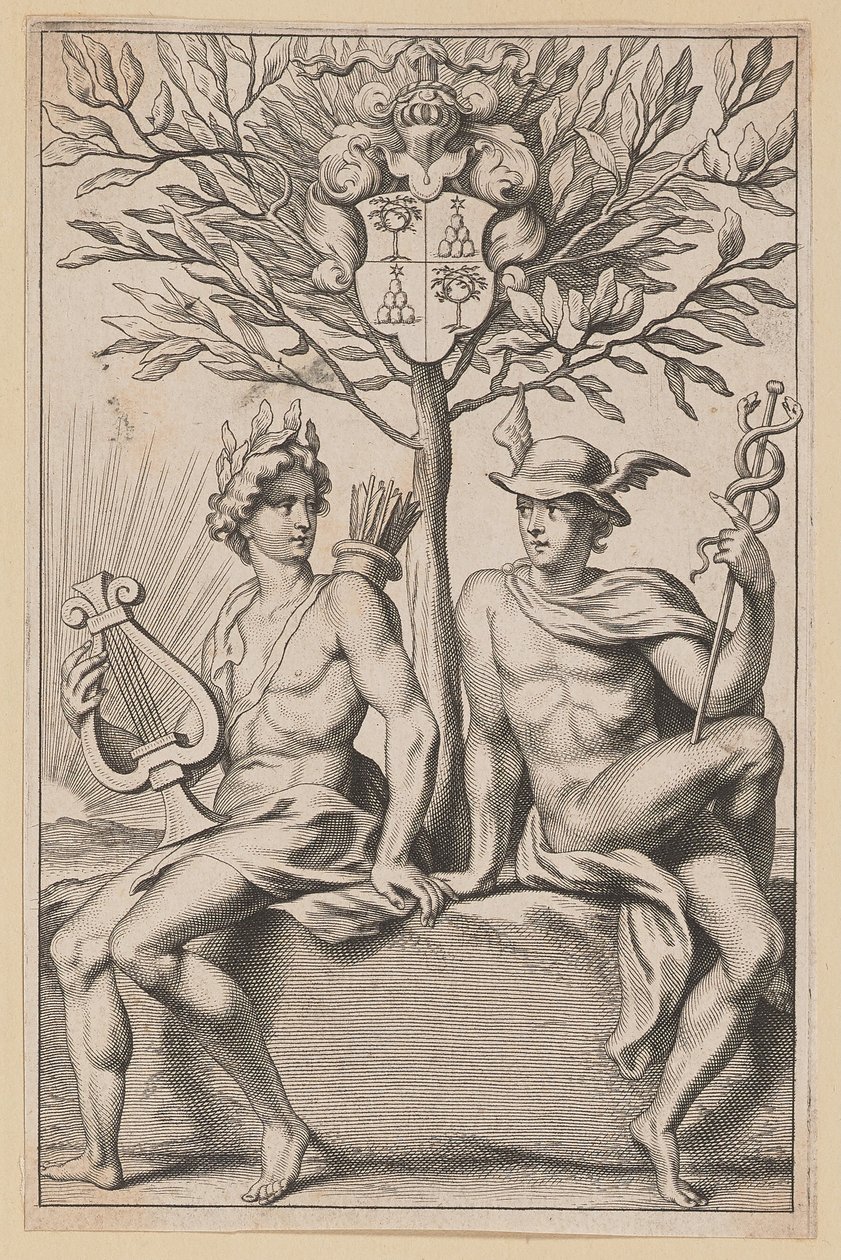 Página de título para Philomathi Musae Juveniles de Netherlandish 17th Century after Sir Peter Paul Rubens