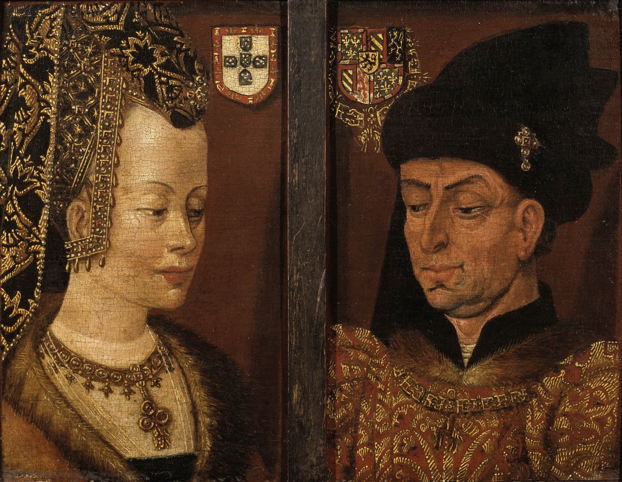 Retratos de Felipe el Bueno e Isabel de Portugal, siglo XVI de Netherlandish Master