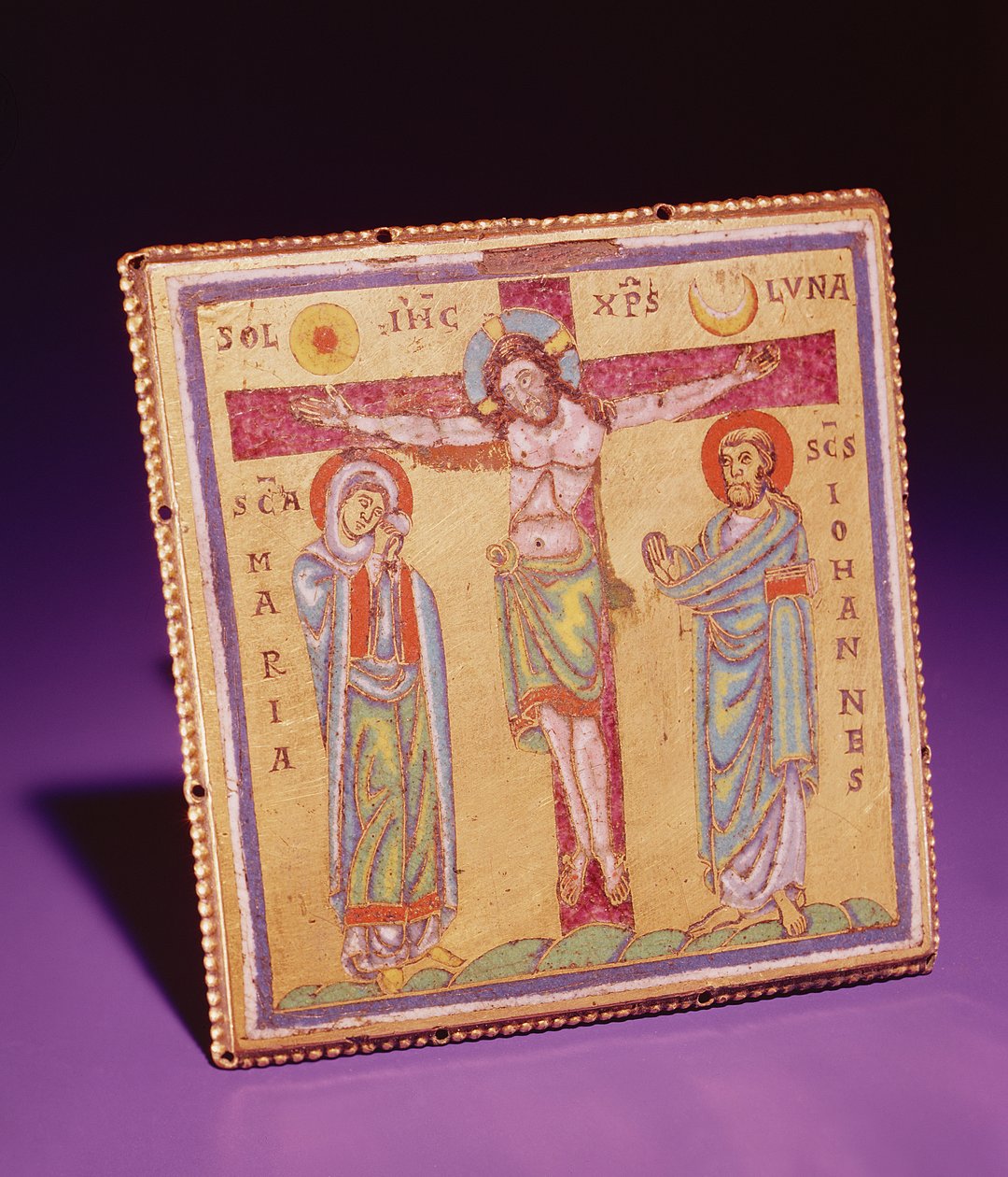 Placa con la Crucifixión, c.1150-75 de Netherlandish School