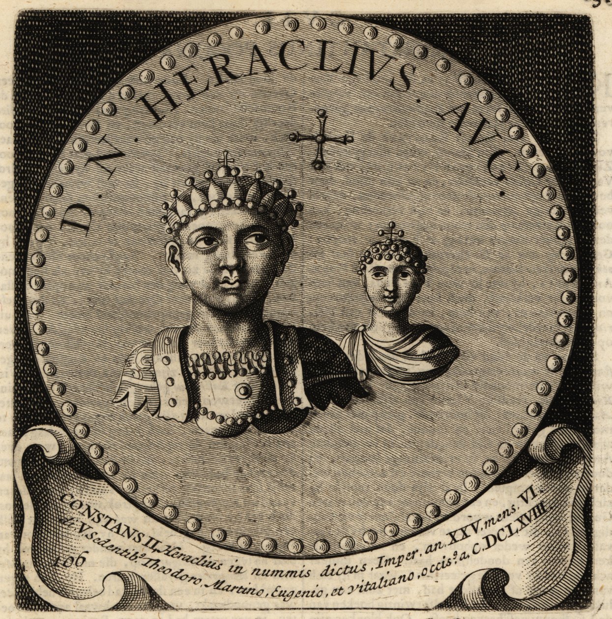 Retrato del emperador bizantino Constante II y Fausta de Netherlandish School