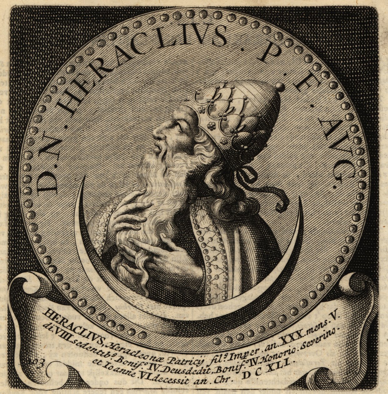 Retrato del emperador bizantino Heraclio de Netherlandish School
