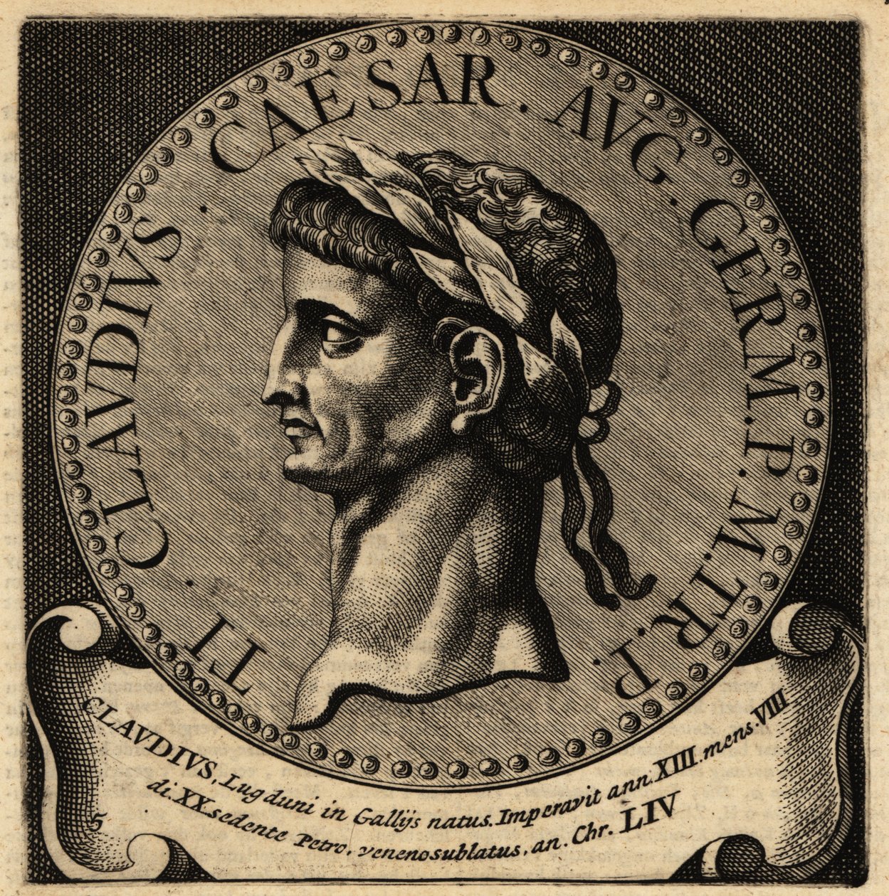 Retrato del emperador romano Claudio de Netherlandish School