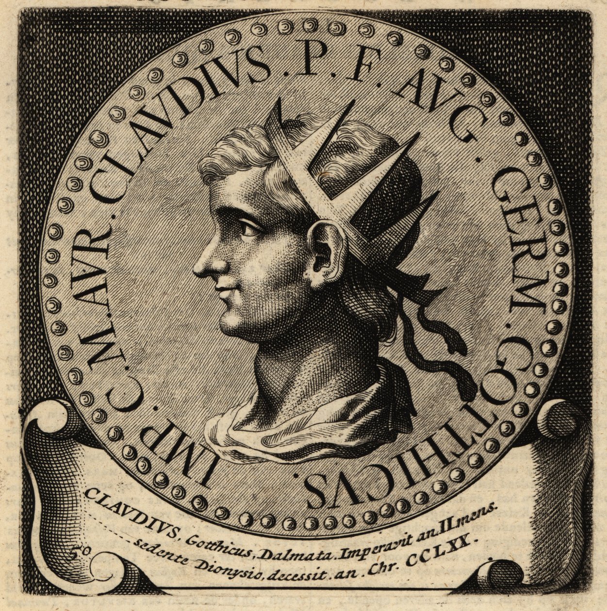 Retrato del Emperador Romano Claudio II de Netherlandish School
