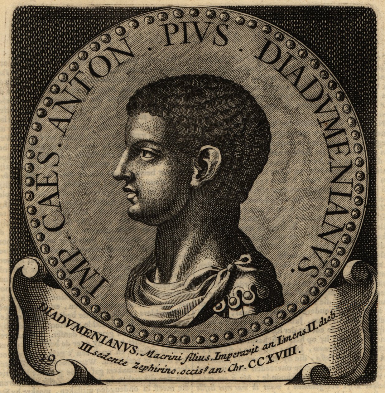 Retrato del emperador romano Diadumeniano de Netherlandish School