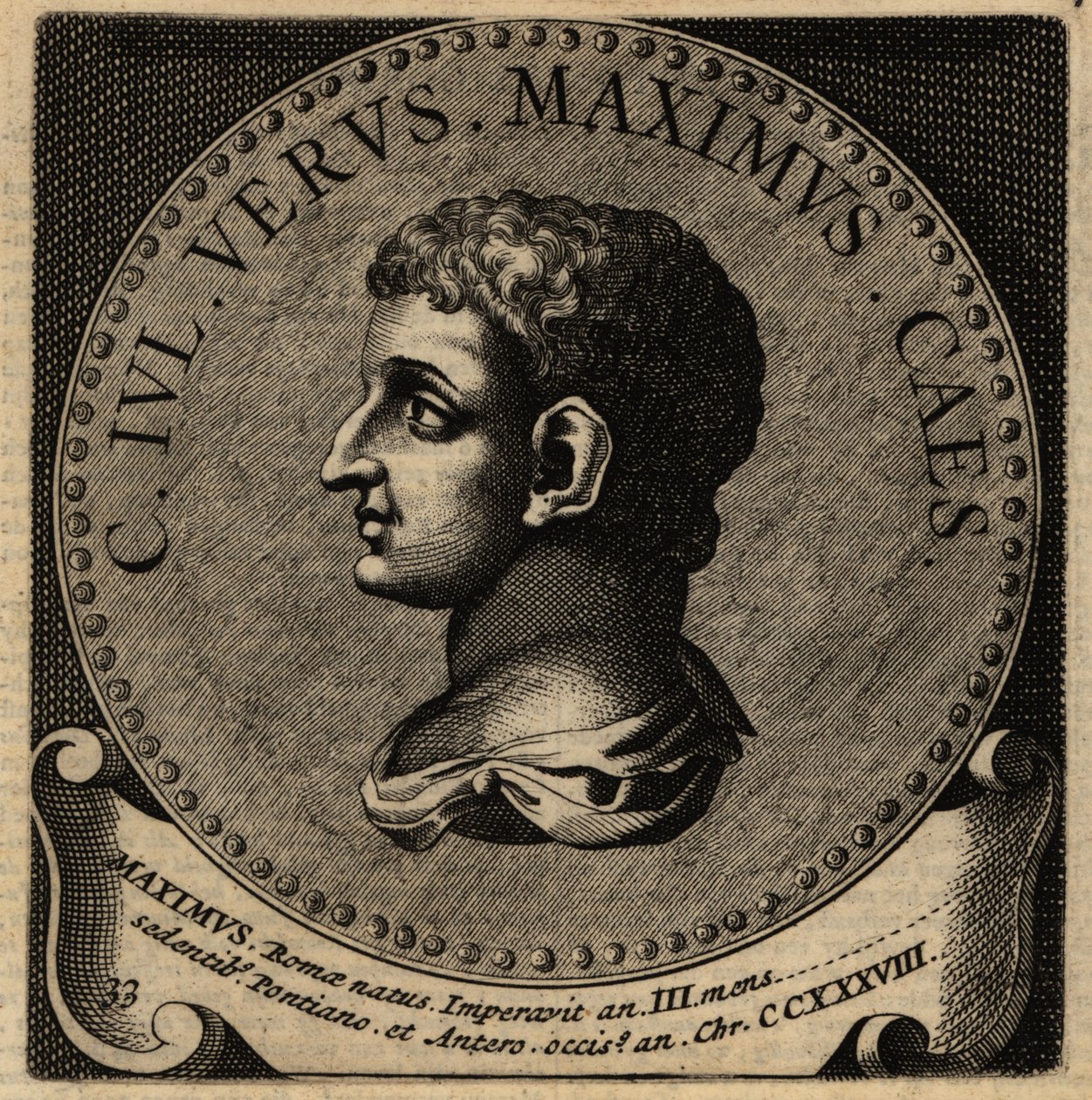 Retrato del emperador romano Cayo Julio Vero Máximo de Netherlandish School