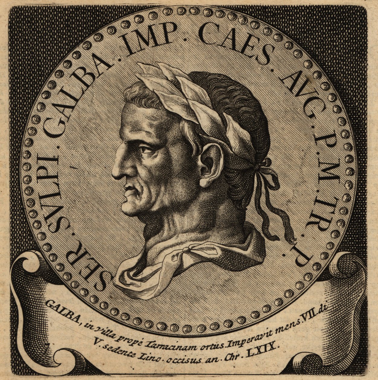 Retrato del Emperador Romano Galba de Netherlandish School