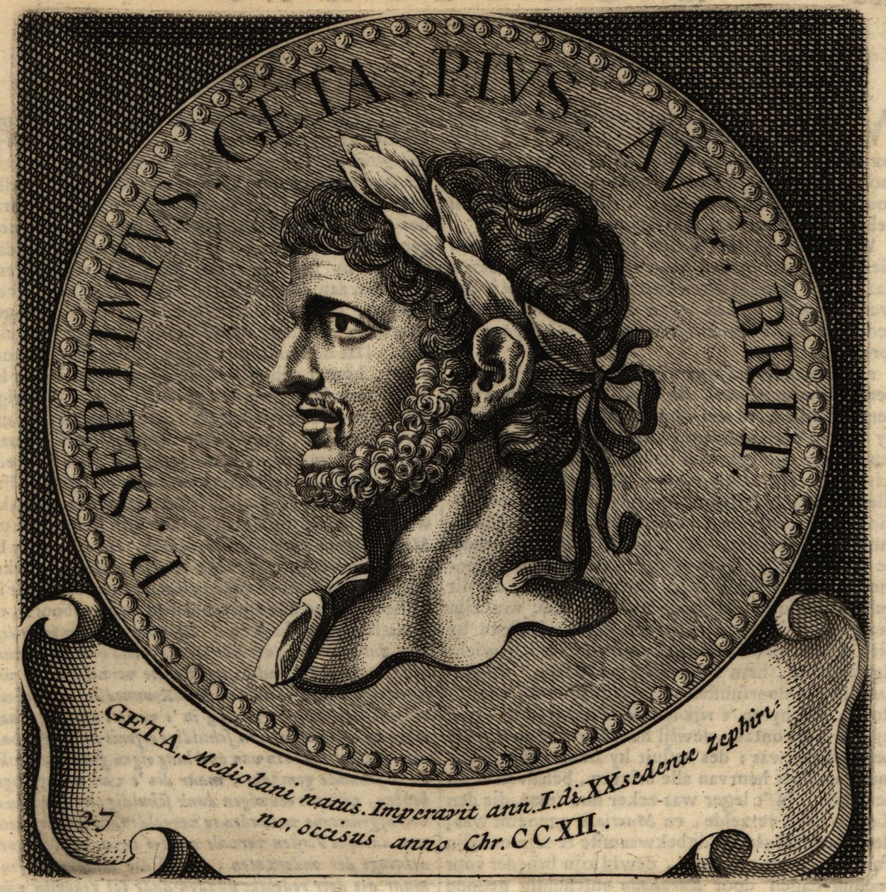 Retrato del emperador romano Geta de Netherlandish School