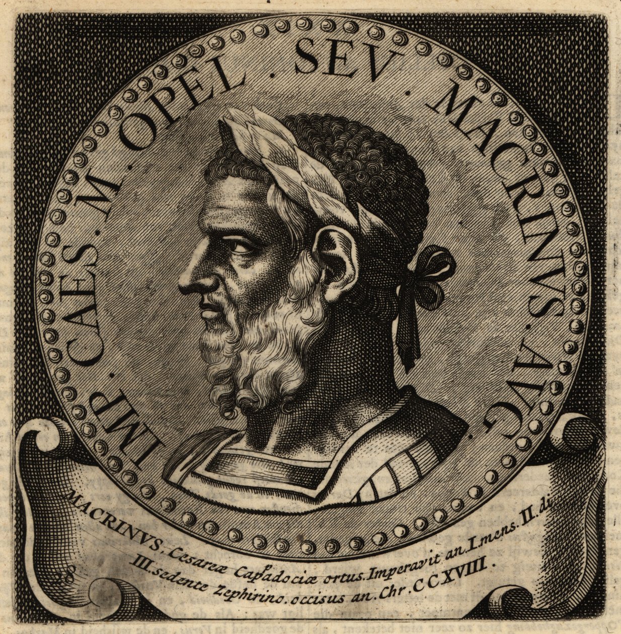 Retrato del emperador romano Macrino de Netherlandish School