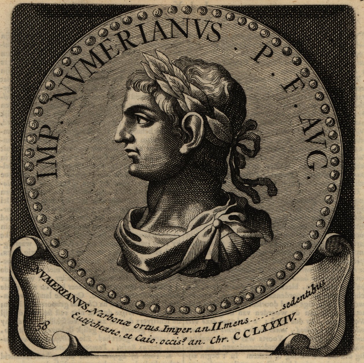 Retrato del emperador romano Numeriano de Netherlandish School
