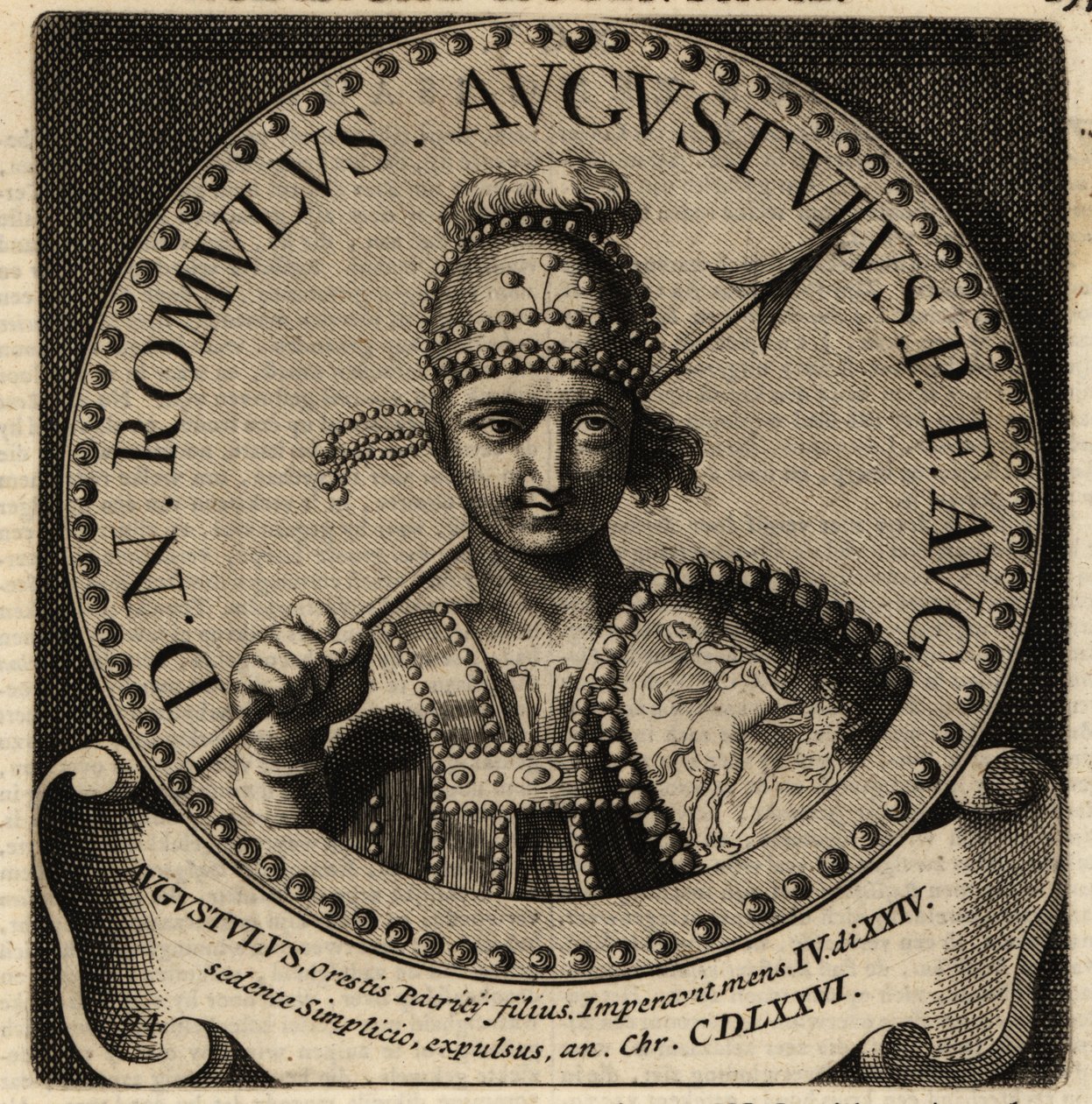 Retrato del emperador romano Rómulo Augústulo de Netherlandish School