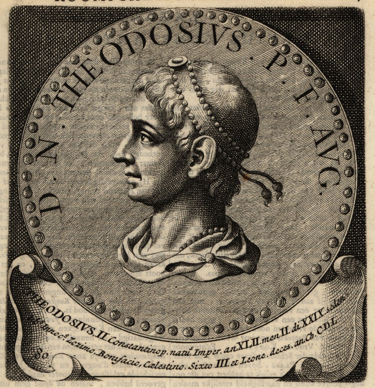 Retrato del Emperador Romano Teodosio II de Netherlandish School