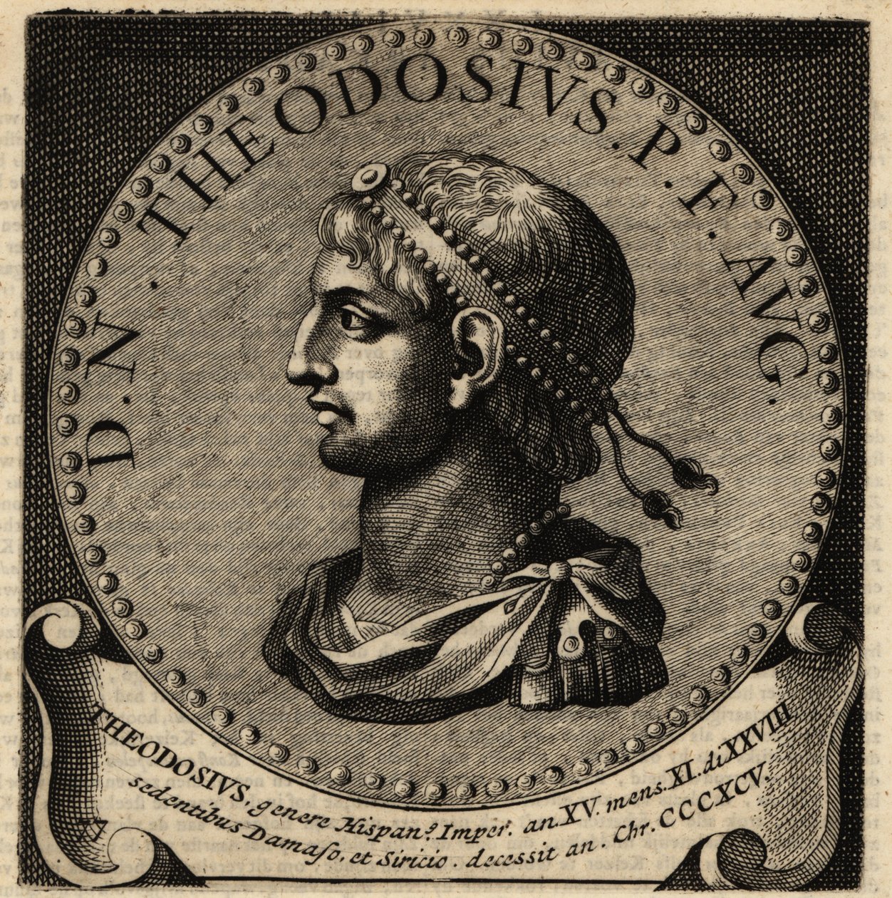 Retrato del emperador romano Teodosio I de Netherlandish School