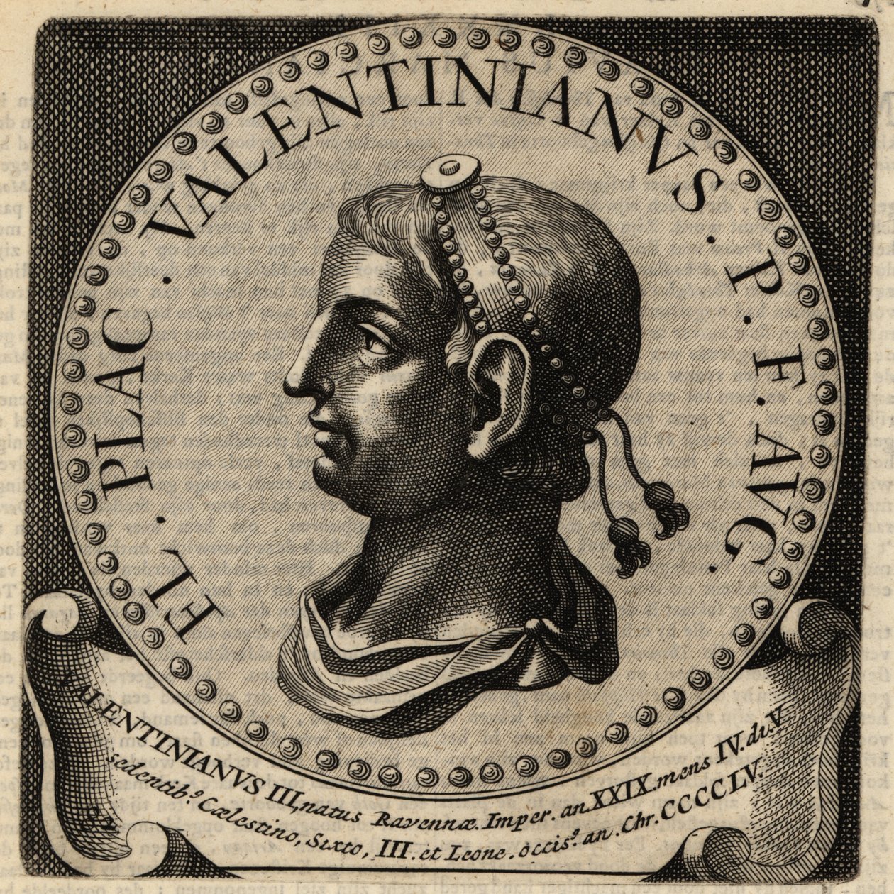 Retrato del Emperador Romano Valentiniano III de Netherlandish School