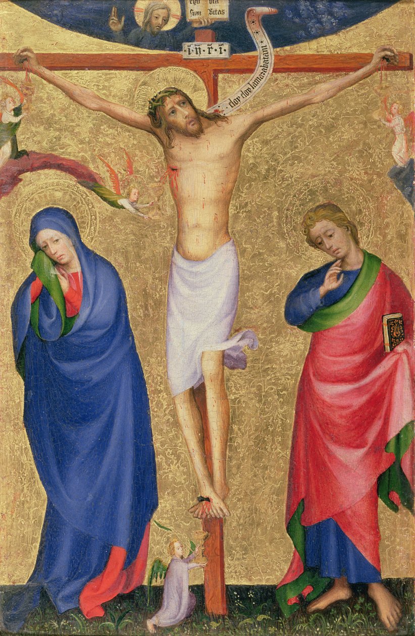 La Crucifixión, de un retablo plegable, c.1400 de Netherlandish School