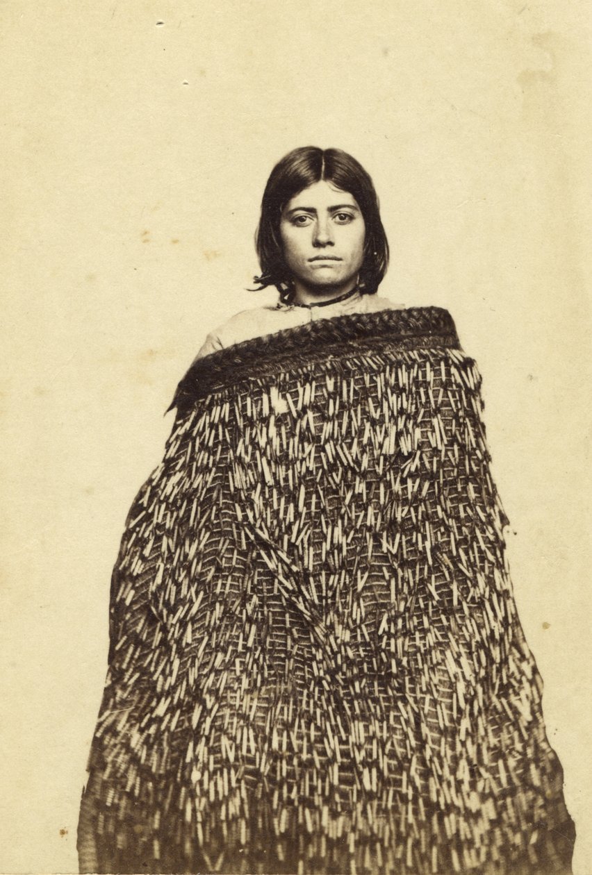Mina Makata, mestiza maorí, c.1865 de New Zealander Photographer