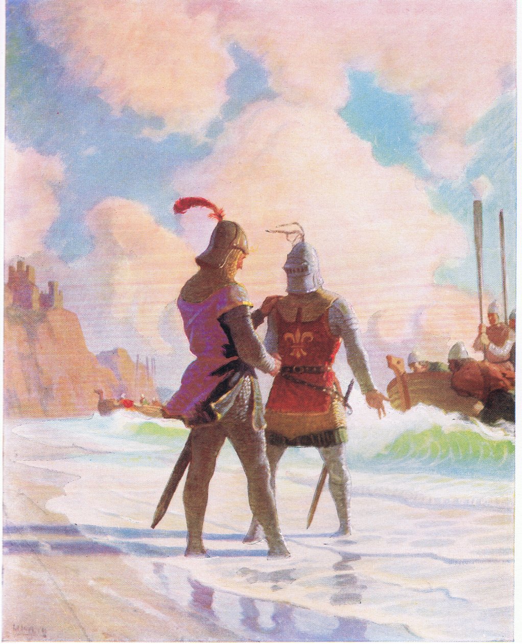 Bruce en la playa, de The Scottish Chiefs publicado por Charles Schribner