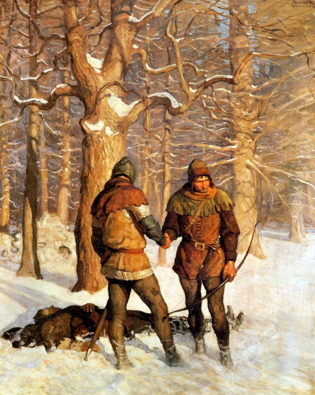 Ilustración para "La Flecha Negra", de Robert Louis Stevenson, 1916 de Newell Convers Wyeth