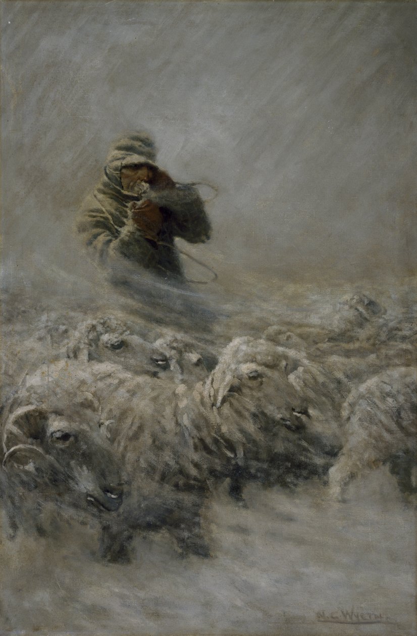 Pastor de Ovejas, 1908 de Newell Convers Wyeth