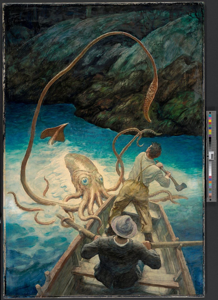 La aventura del gran calamar, c.1930-40 de Newell Convers Wyeth