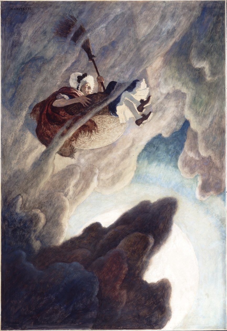 La anciana lanzada en un cubo, 1940 de Newell Convers Wyeth
