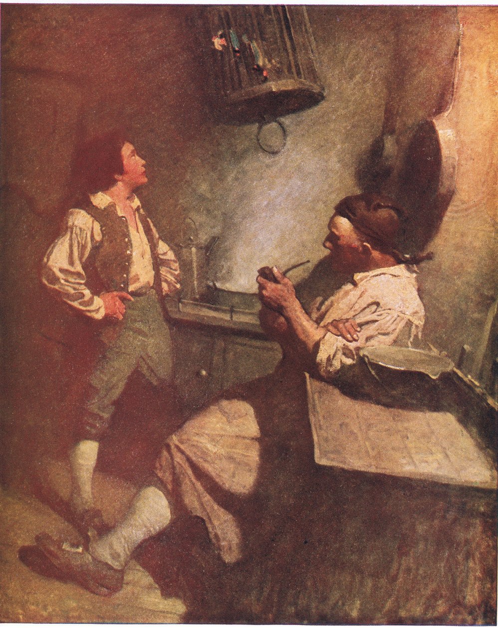 Long John Silver y Hawkins: Para mí, él era amable y siempre estaba contento de verme en la cocina de Newell Convers Wyeth