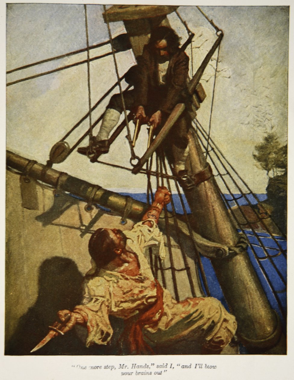 Un paso más, Sr. Hands, dije, y te volaré los sesos, una ilustración de 